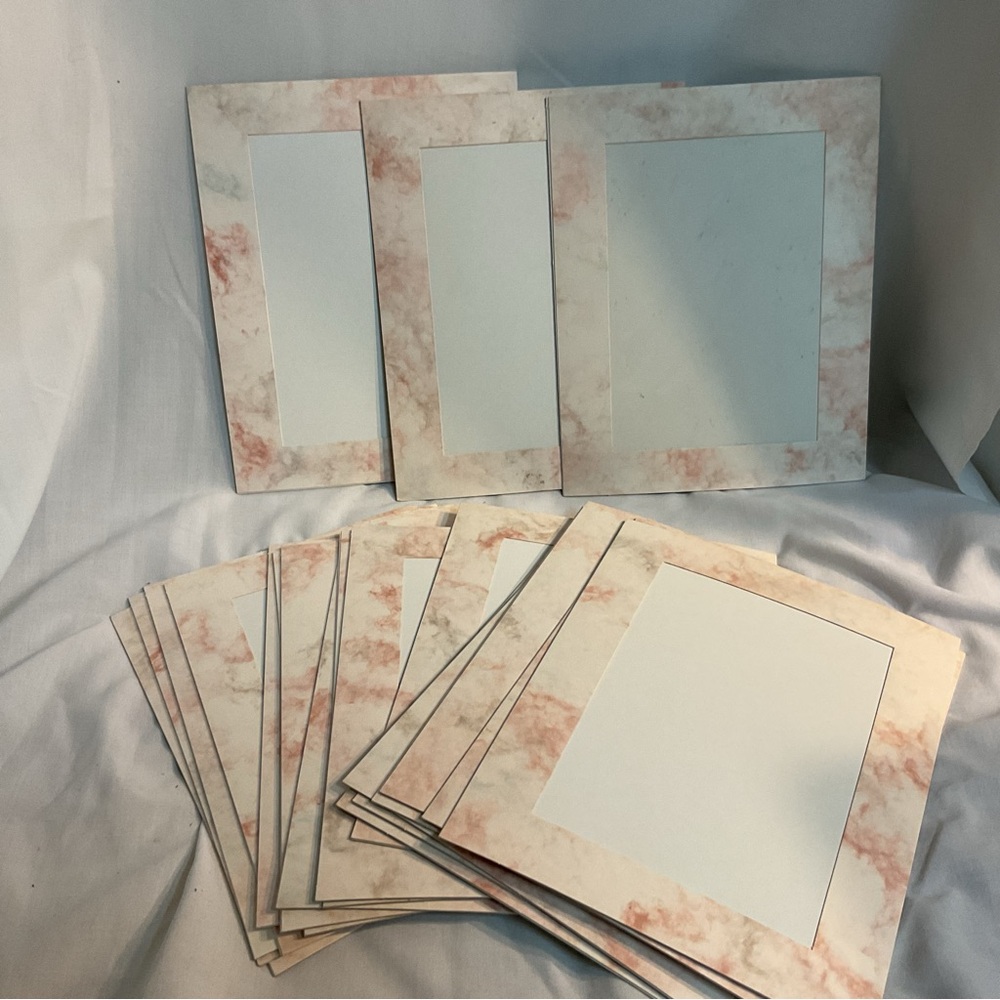 Pink Marble Patterned Picture Frames